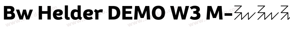 Bw Helder DEMO W3 M字体转换